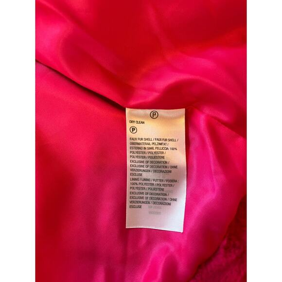 Issac Mizrahi Live x Selma Blair Faux Fur Magnetic Zip Jacket, Pink, Size XS NWT - Picture 5 of 9
